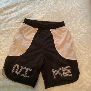 Nike Kids Black and White Shorts